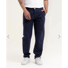 chino gabardina azul