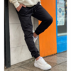 jogger black gabardina