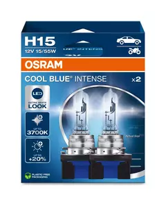 LÂMPADA HALÓGENA COOL BLUE INTENSE NEXT GENERATION H15 64176CBN 55/15W 12V DUO - Embalagem 100% Ecológica na internet