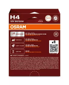 Lâmpada H4 Osram Night Breaker Laser - Embalagem 100% Ecológica - Osram