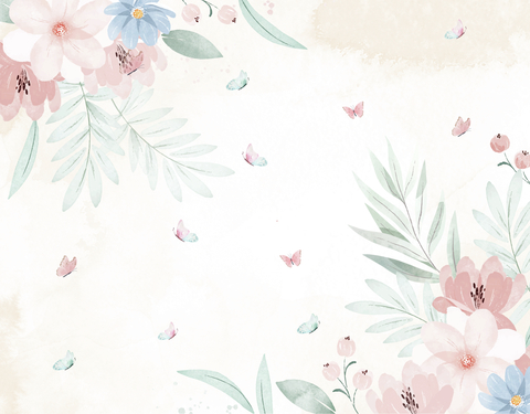 Papel de Parede Aquarela Floral - PDP10