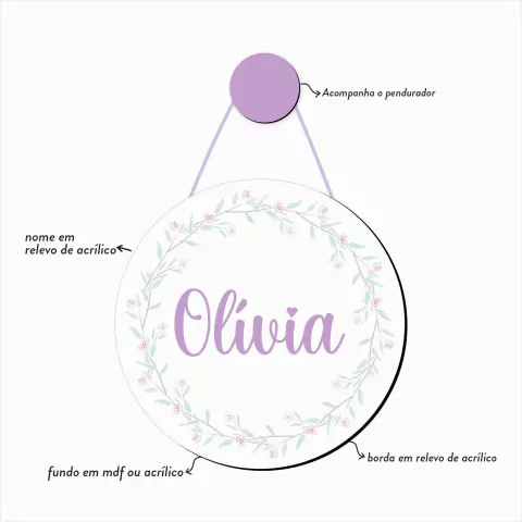 Enfeite de Porta 3D - Guirlanda com Arco - EP17