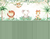 Papel de Parede Aquarela Safari com ripado- PDP17