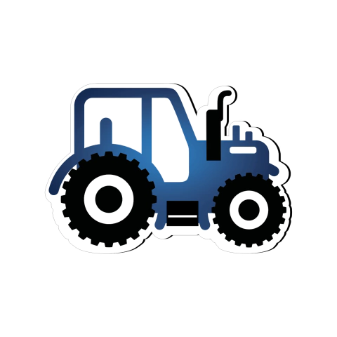 Trator de mdf e acrílico - E19 Enfeites