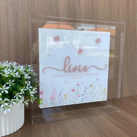 Baby Box Floral com Nome e Versículo Bíblico – Personalizada - comprar online