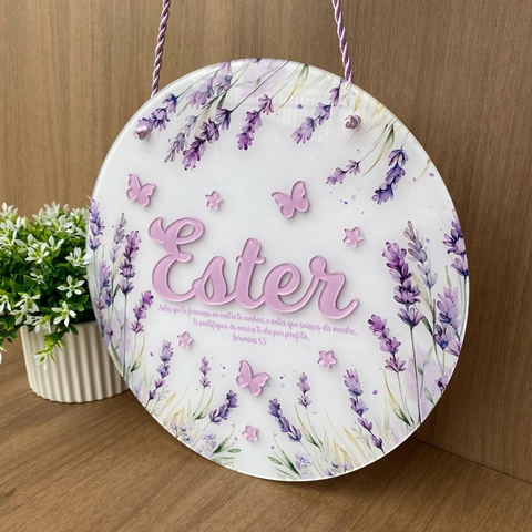 Enfeite de porta 3D - lavandas - comprar online