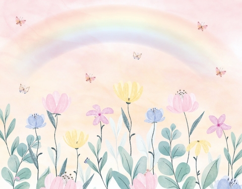 Papel de Parede Aquarela Jardim