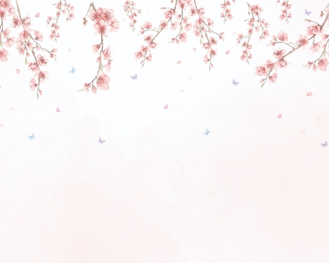 Papel de Parede Aquarela Cereijeira