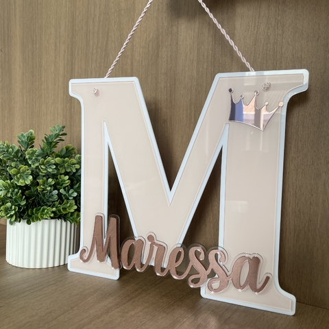 Letra Decorativa em Acrilico para parede porta com nome - Aplique no Seu Tema