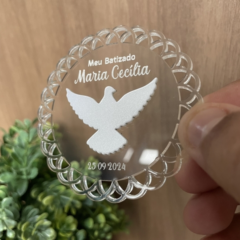 Imã do Espírito Santo Cristal - Lembrança a partir de 20uni.