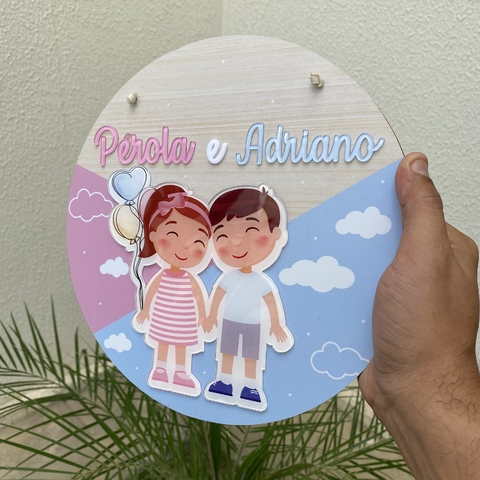Porta Maternidade 3D - Irmãos - PM50 - comprar online