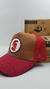 Gorra De Autor The Cap WARRIOR LINE Marrón y Rojo