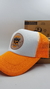 Gorra De Autor The Cap SKULLS LINE "Lover Skulls" Trucker Sublimado Blanco y Naranja
