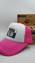 Gorra De Autor The Cap TRADE LINE Barcode Trucker Sublimado Blanco y Rosa
