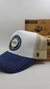 Gorra De Autor The Cap MUSIC LINE "It´s Techno Time" Blanco, Azul y Beige