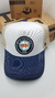 Gorra De Autor The Cap MUSIC LINE "It´s Techno Time" Blanco, Azul y Beige - comprar online