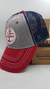Gorra De Autor The Cap MARINE LINE "The Seafarer" Gris, Rojo y Azul en internet