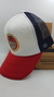 Gorra De Autor The Cap BARBER LINE "Barber Shop" Blanco, Rojo y Negro Trucker Poliester en internet