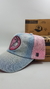 Gorra De Autor The Cap MEME LINE "NO" Jeans Celeste y Rosa