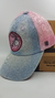 Gorra De Autor The Cap MEME LINE "NO" Jeans Celeste y Rosa en internet