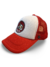 Gorra De Autor The Cap ANIMAL LINE "Benice" Blanco y Rojo Trucker Poliester
