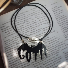 Colar Joia Acrilico Morcego Goth Para Goticos By Relikariu - comprar online