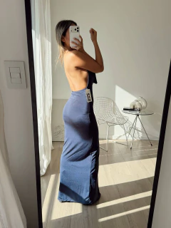 Vestido largo buche Collar - comprar online