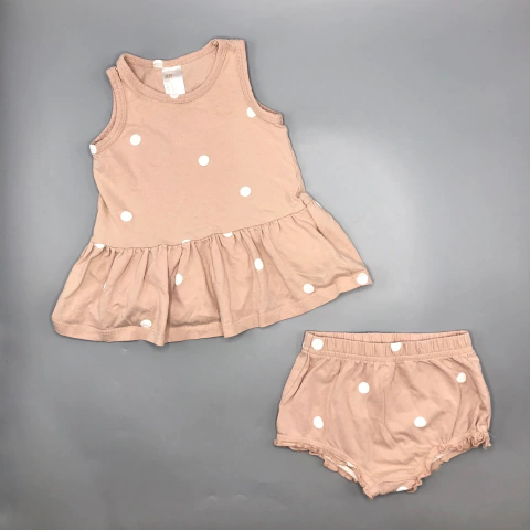 Conjunto Remera + Short H&M - Talle 3-6 meses - SEGUNDA SELECCIÓN