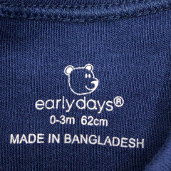 Body Early days - Talle 0-3 meses - SEGUNDA SELECCIÓN - Baby Back Sale SAS