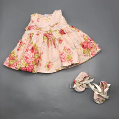 Conjunto Vestido + Escarpines Little Akiabara - Talle 9-12 meses