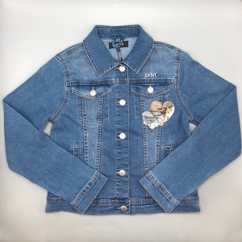 Campera jean/gabardina DKNY - Talle 14 años