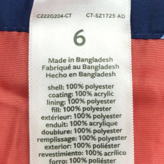 Campera abrigo Carters - Talle 6 años - SEGUNDA SELECCIÓN