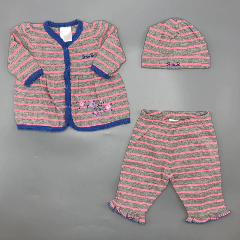 Conjunto Remera/body + Pantalón Gabriela de Bianchetti - Talle 0-3 meses