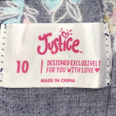Enterito corto Justice - Talle 10 años