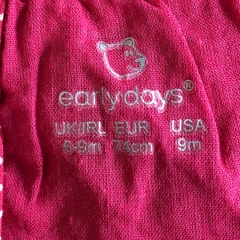 Vestido Early days - Talle 6-9 meses