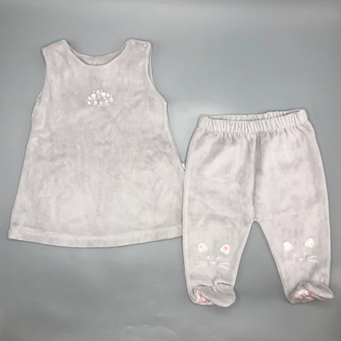 Conjunto Vestido + Legging Old Bunch - Talle 3-6 meses