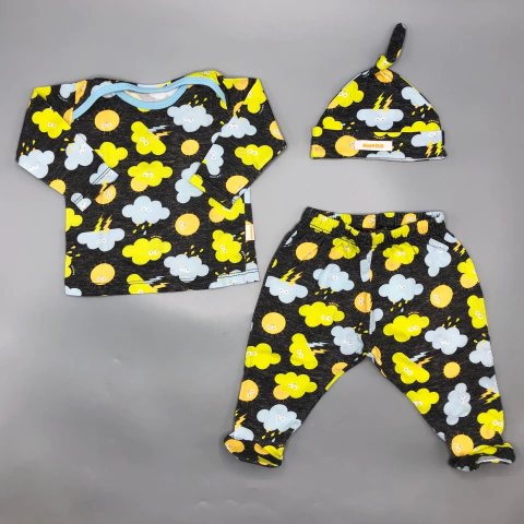 Conjunto Remera/body + Pantalón Owoko - Talle 3-6 meses