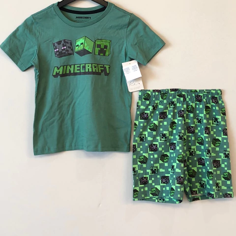 Conjunto Remera + Short Minecraft - Talle 5 años