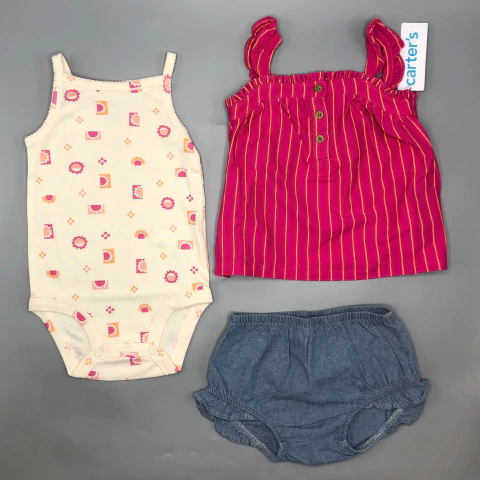 Conjunto Remera + Short Carters - Talle 9-12 meses