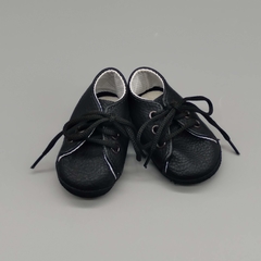 Zapatos BBS Talle 15 (10 cms suela) cuero negro acordonado - Talle 0-3 meses en internet