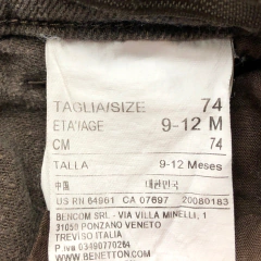 Jeans Benetton - Talle 9-12 meses - SEGUNDA SELECCIÓN - Baby Back Sale SAS