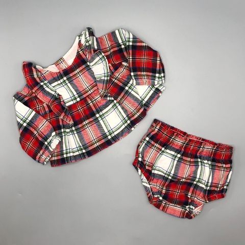 Conjunto Remera + Short Cat & Jack - Talle 0-3 meses