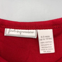 Conjunto Remera/body + Pantalón First Impressions - Talle 0-3 meses - SEGUNDA SELECCIÓN