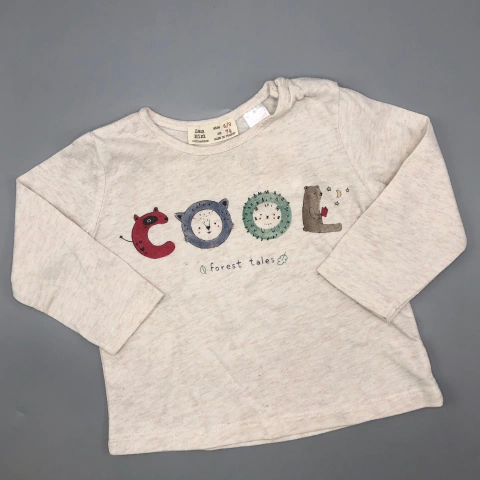 Remera Zara - Talle 6-9 meses