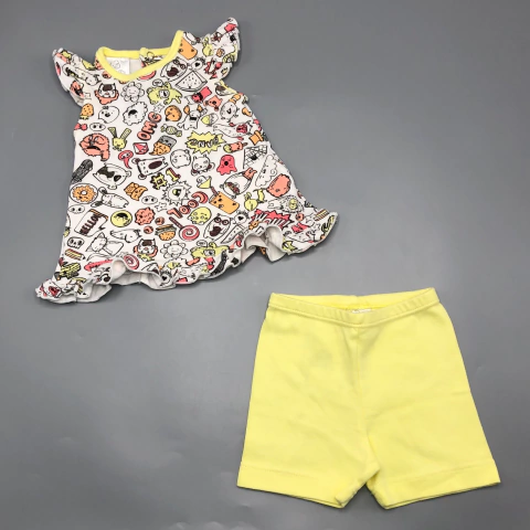 Conjunto Remera + Short Grisino - Talle 0-3 meses