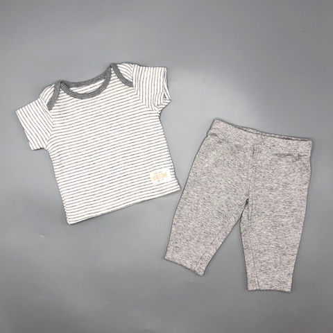 Conjunto Remera/body + Pantalón Carters - Talle 0-3 meses - SEGUNDA SELECCIÓN