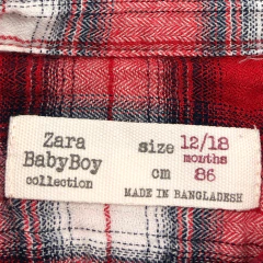 Camisa Zara - Talle 12-18 meses - SEGUNDA SELECCIÓN - comprar online