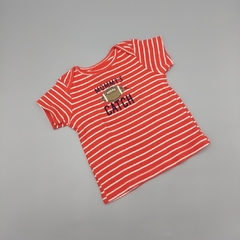 Remera Carters Talle 6 meses algodón roja rayada