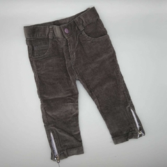 Pantalón Owoko Talle L (9 meses) corderoy gris (41 cm largo)