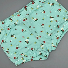 Short Teddy Boom Talle 3-6 meses celeste - flores y lunares en blanco - comprar online